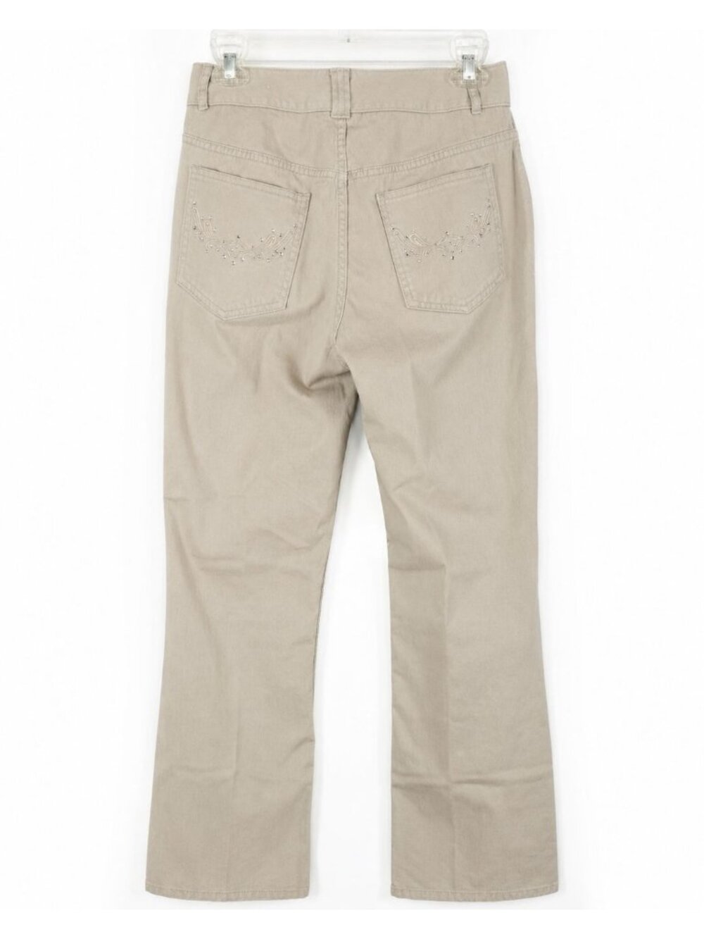 Chico's beige Career sequin pockets womens pants sz 0 sz 4 - Picture 3 of 6